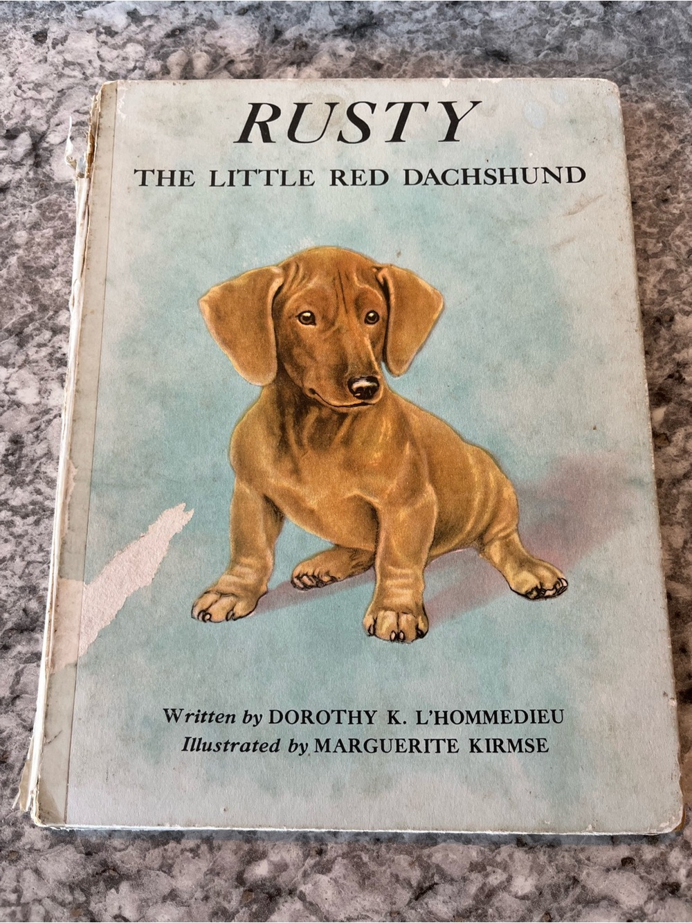 Vintage 1947 (1960 reprint) Rusty The Little Red Dachshund